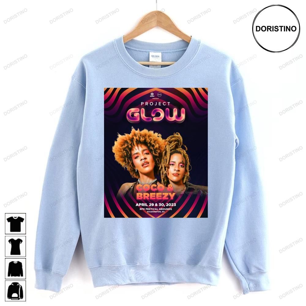 Coco and breezy project glow 2023 tour Limited Edition T shirts