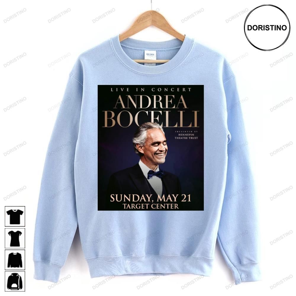 Live In Concert Andrea Bocelli 2023 Tour Limited Edition T-shirts