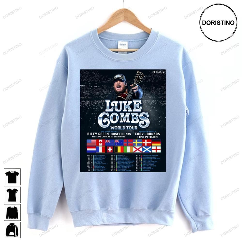 Luke Combs World 2023 Tour Limited Edition T-shirts