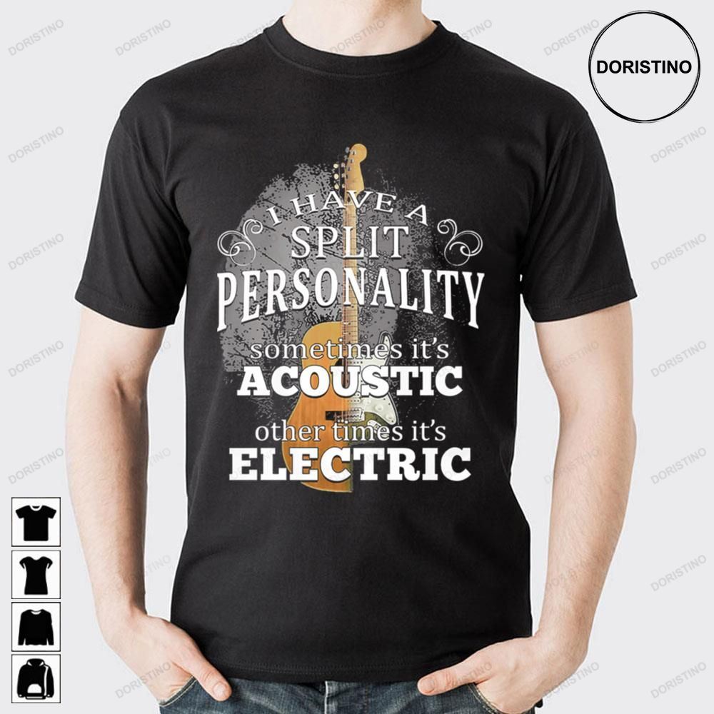 I Have A Split Personality Guitar Music Limited Edition T-shirts