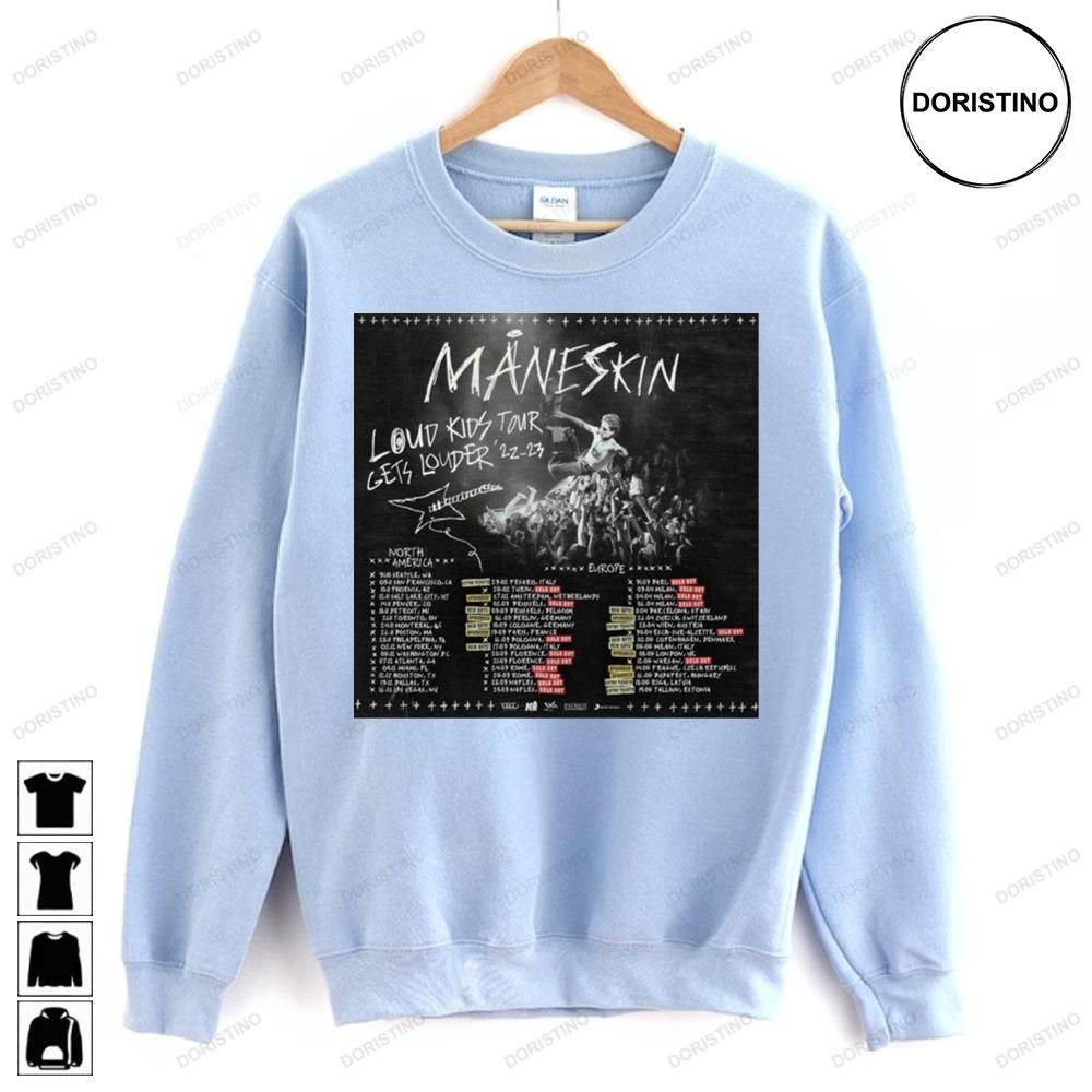 Maneskin Loud Kids Get Louder Limited Edition T-shirts