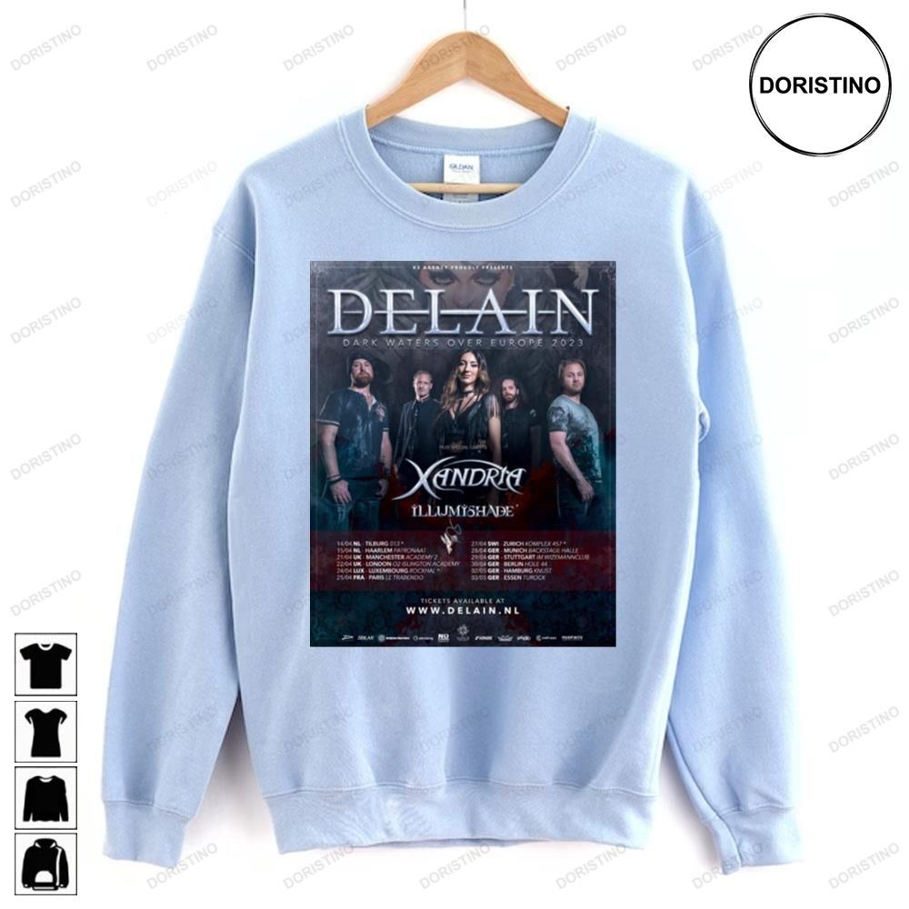 Delain Dark Waters Over Europe Awesome Shirts