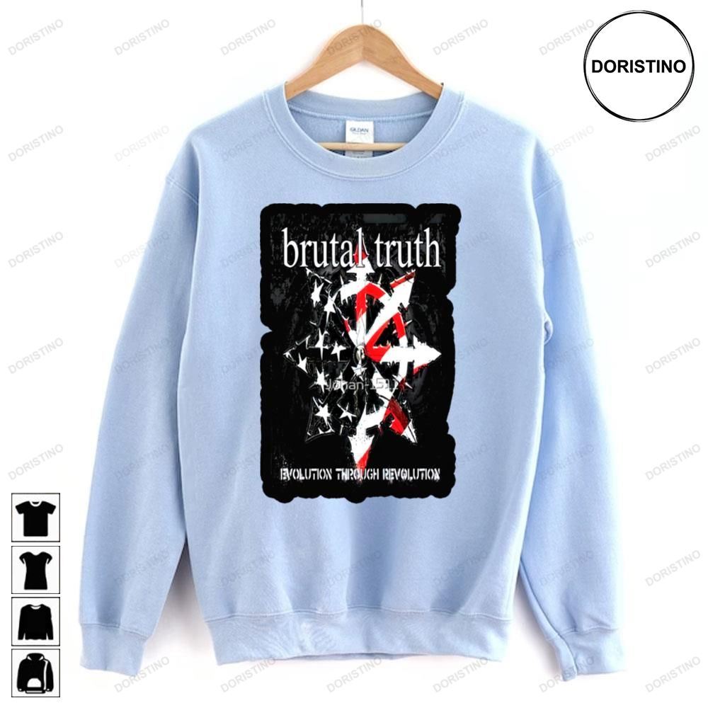 Evolution Through Revolution Brutal Truth Limited Edition T-shirts