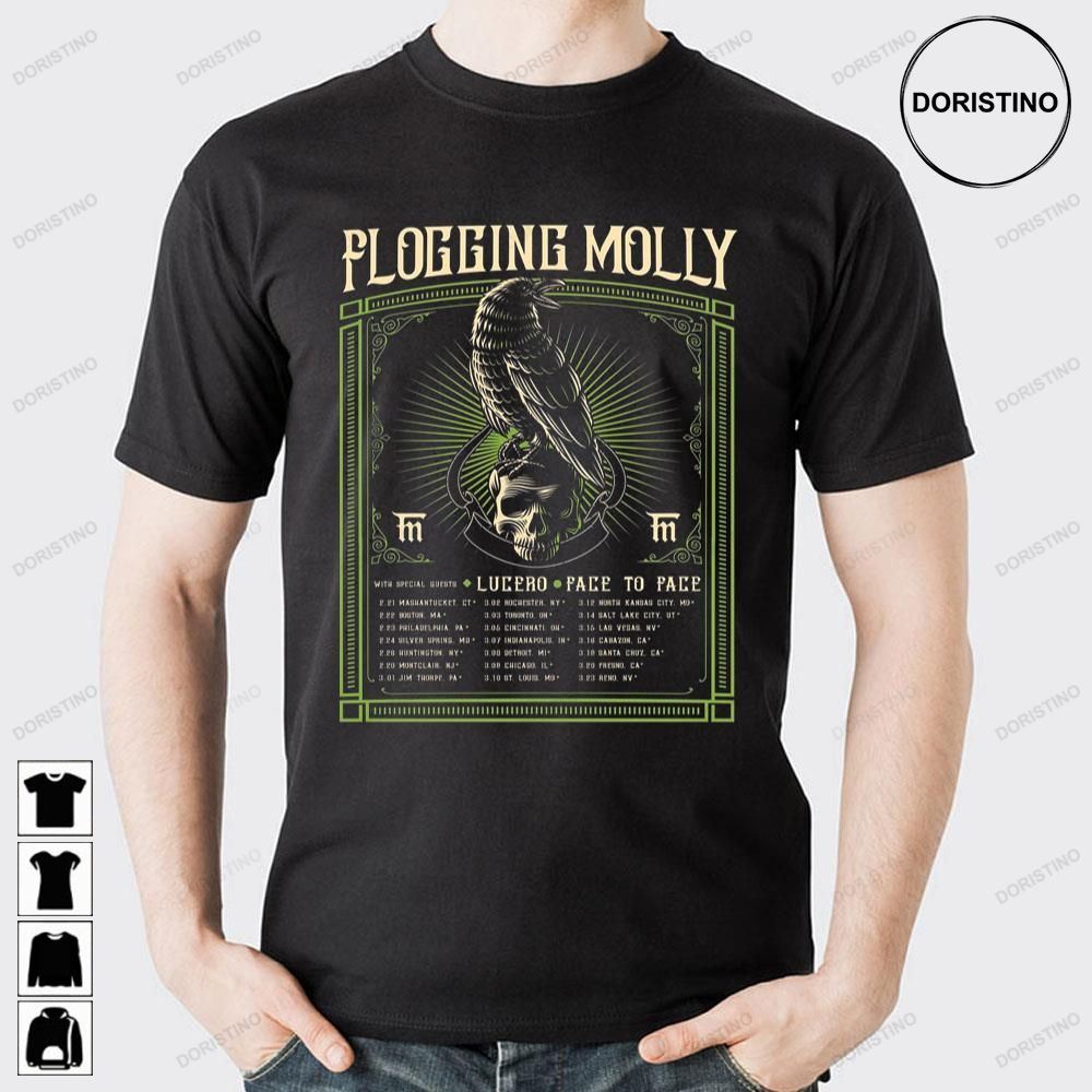 Flogging Molly Lucero Face To Face Limited Edition T-shirts