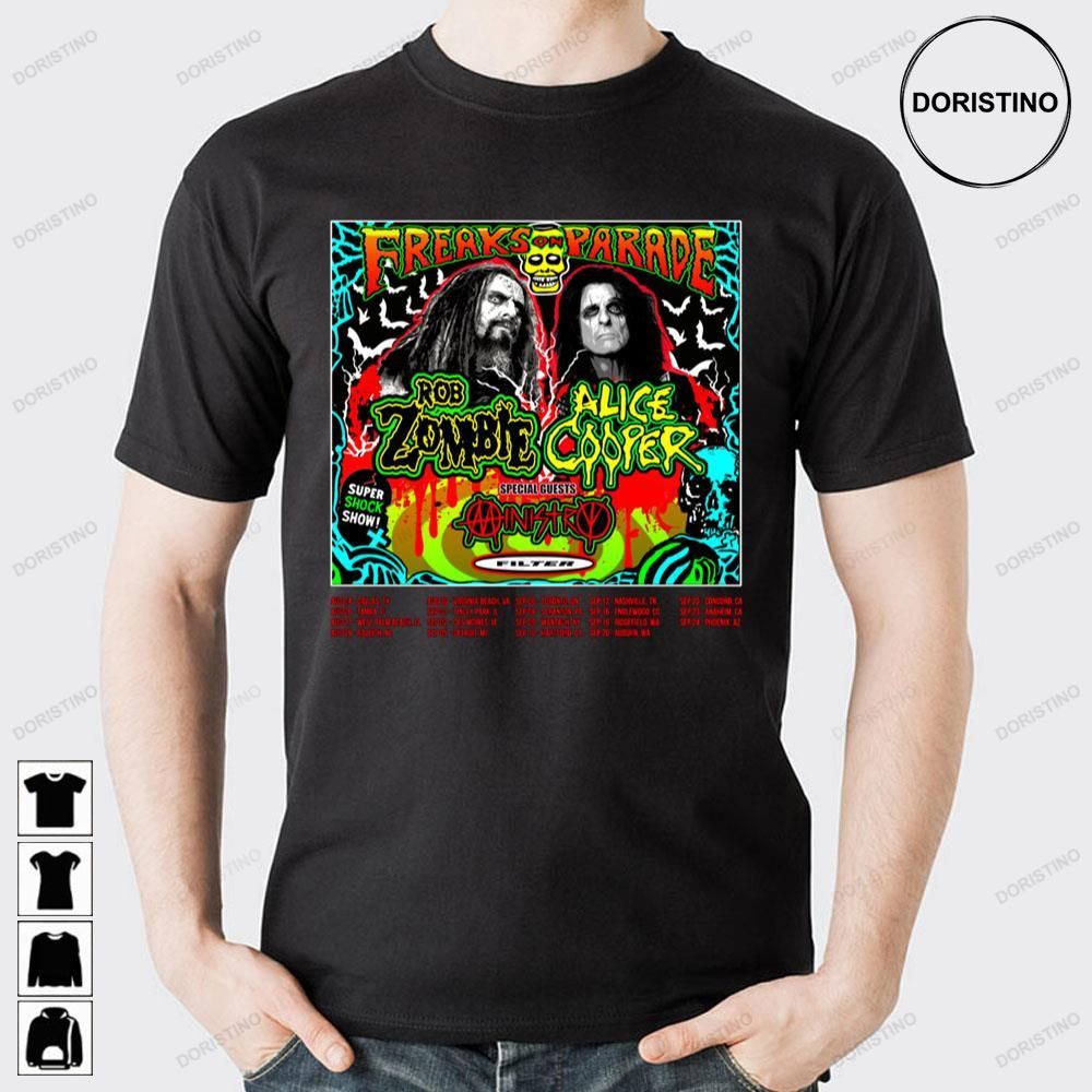 Freaks In Parade Rob Zombie Alice Cooper Limited Edition T-shirts