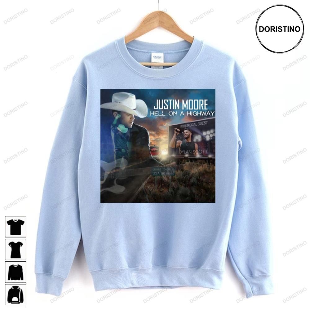 Hell On Highway Justin Moore Awesome Shirts