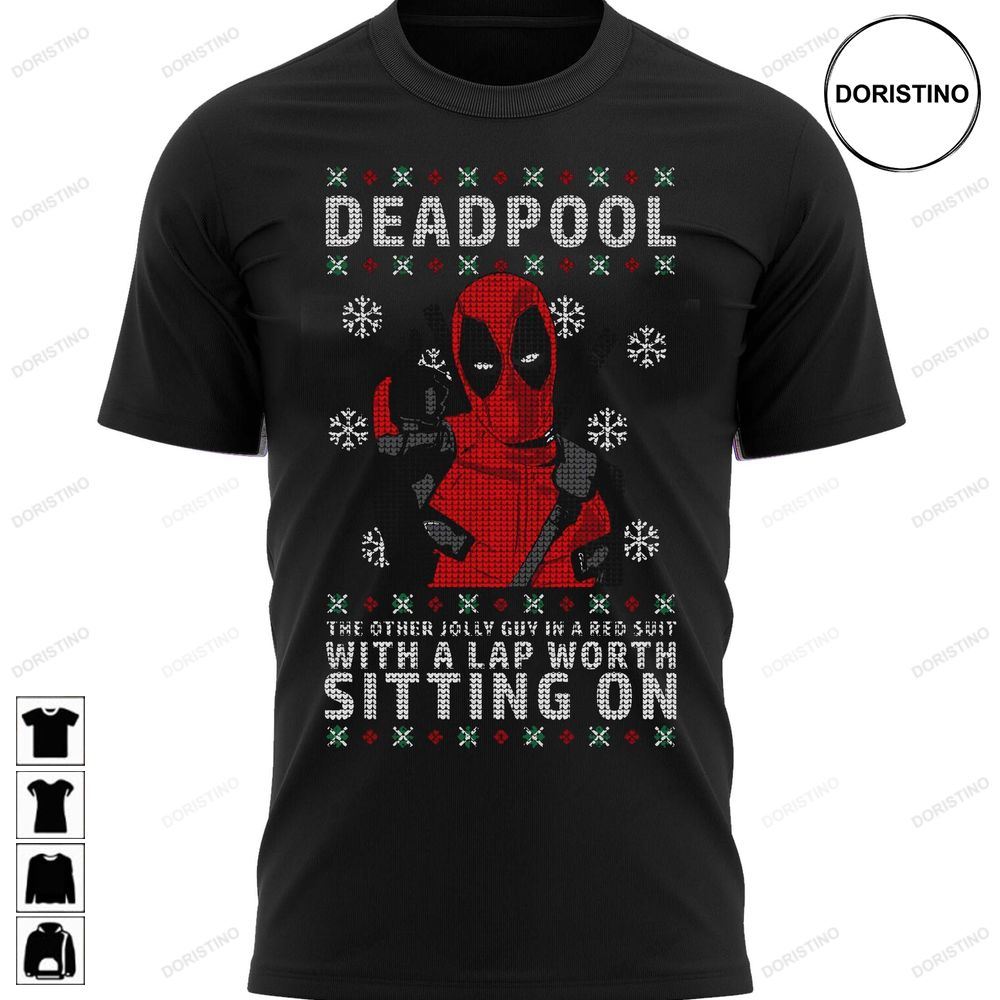 Jolly Deadpool Sit On Your Lap Funny Christmas Santa Trending Style