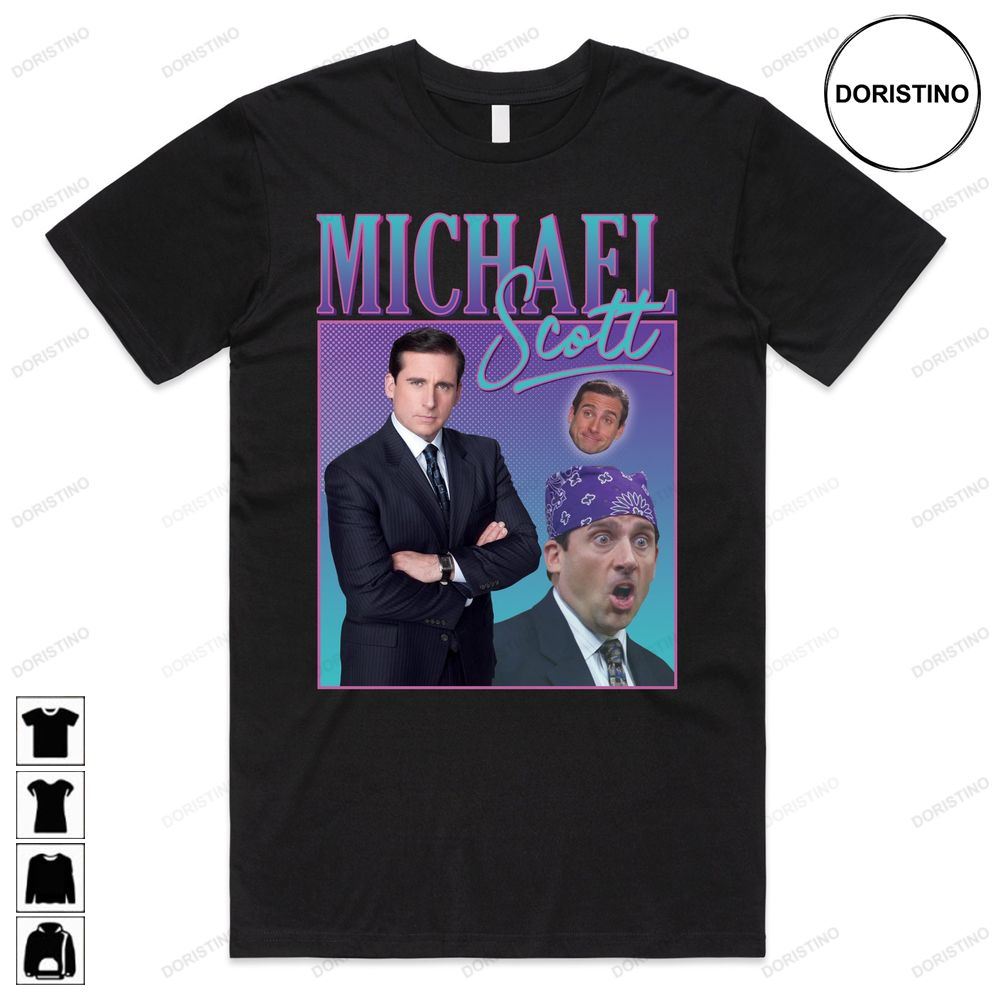 Michael Scott Homage Top Us Office Tv Show Retro Awesome Shirts