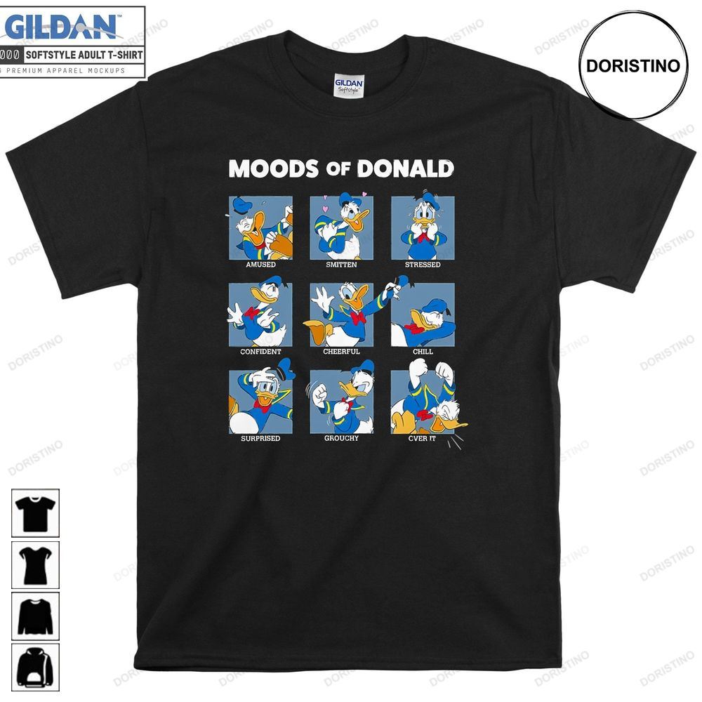 Moods Of Donald Duck Funny Face Hoody Kids Child Tote Limited Edition T-shirts
