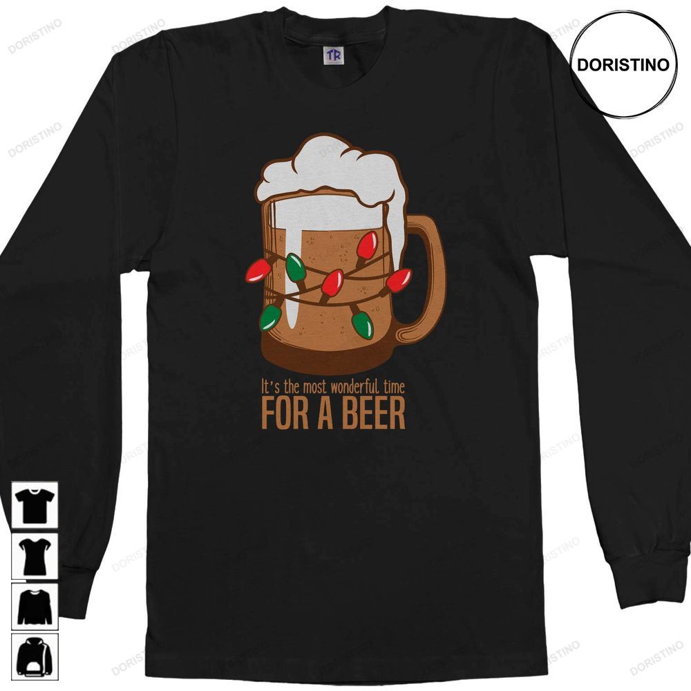 Most Wonderful Time For A Beer Mens Long Sleeve Limited Edition T-shirts