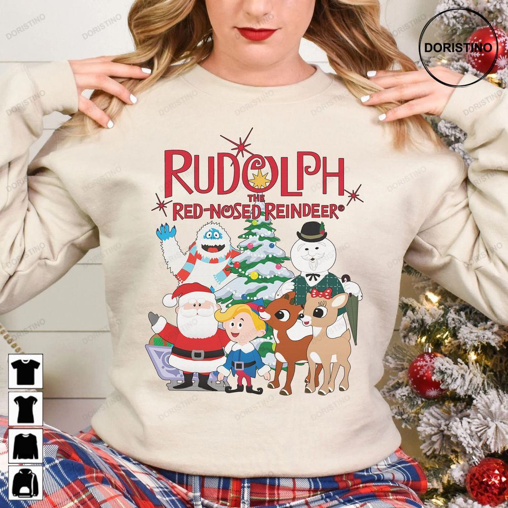 Rudolph The Red Nosed Reindeer Christmas Merry Trending Style