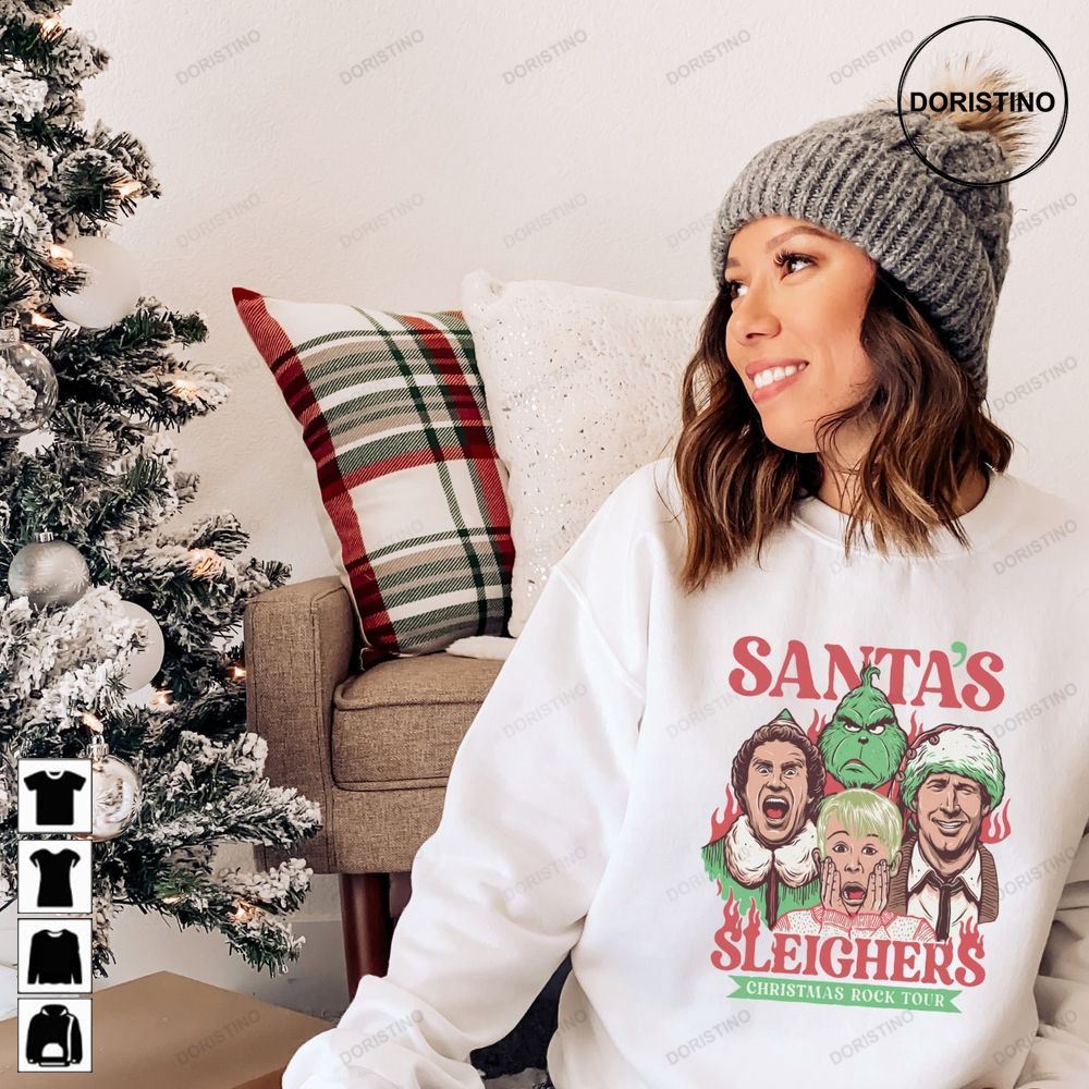 Santas Sleighers Christmas Movie Jumper Elf Awesome Shirts