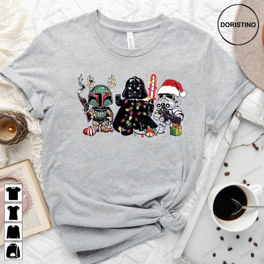 Star Wars Funny Christmas Cute Starwars Characters Limited Edition T-shirts