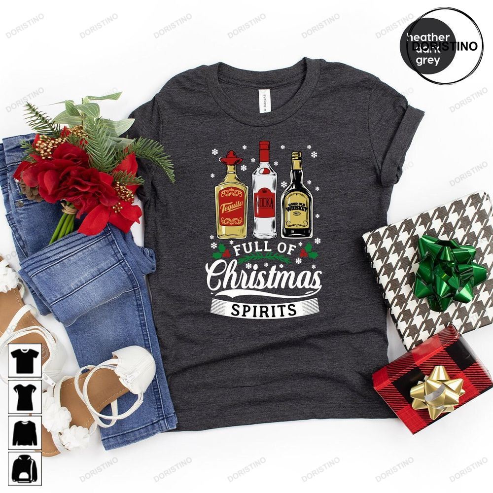 Tequila Vodka Whiskey Funny Christmas Awesome Shirts