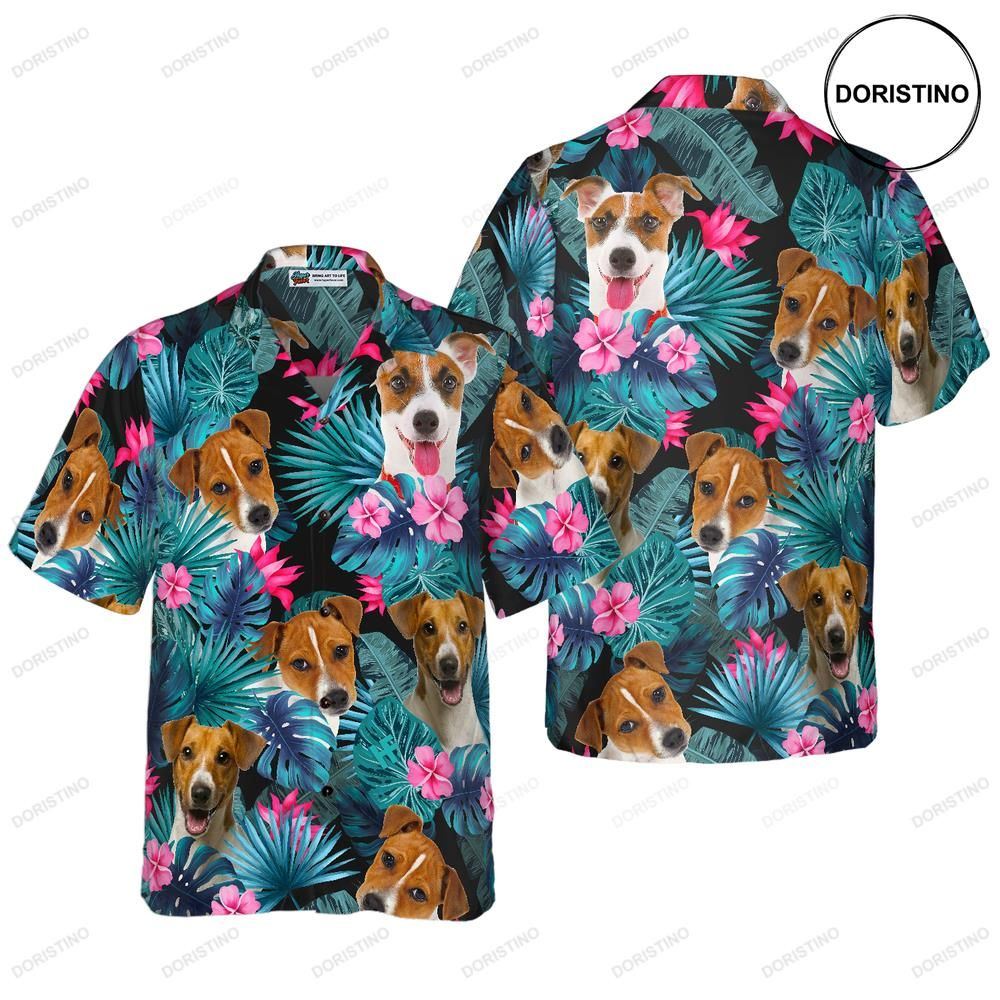 Tropical Jack Russell Terrier Awesome Hawaiian Shirt