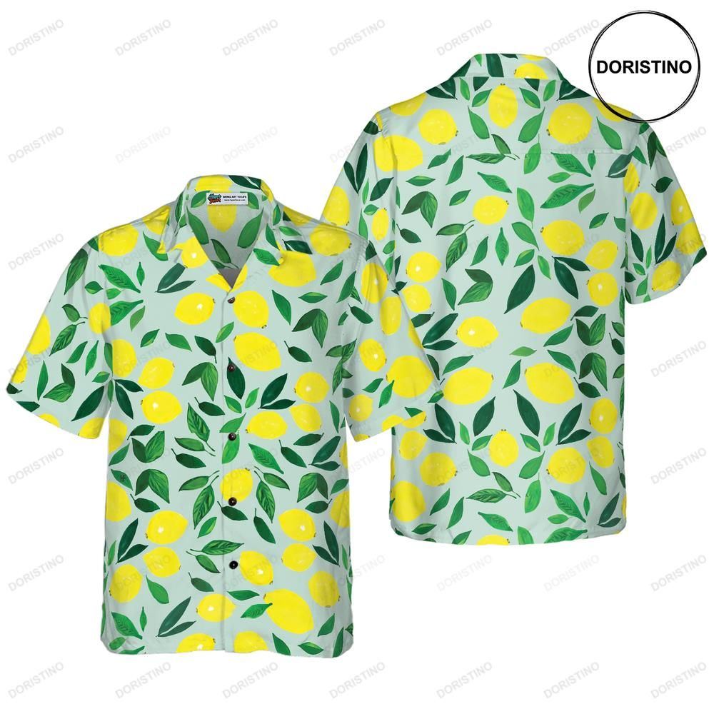 Tropical Lemon Leaves Hawaiian Shirt