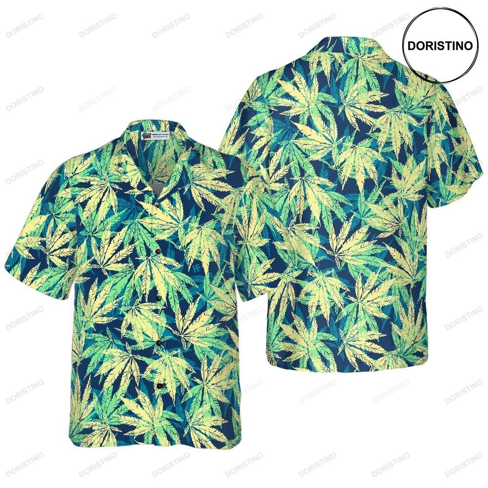 Tropical Marijuana Leaves For Men Hawaiian Shirt