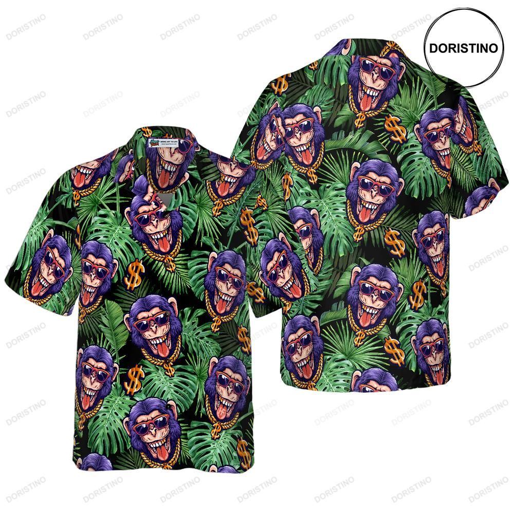 Tropical Millionaire Monkey Awesome Hawaiian Shirt