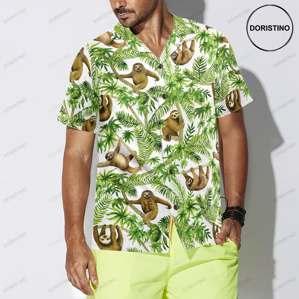 Tropical Sloth Seamless Pattern Limited Edition Hawaiian Shirt