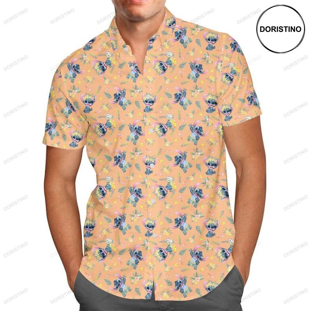Tropical Stitch Cartoon Lilo And Stitch Disney Limited Edition Hawaiian Shirt
