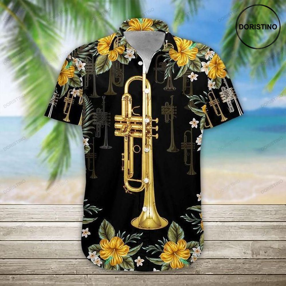 Trumpet Musical Instrument Awesome Hawaiian Shirt