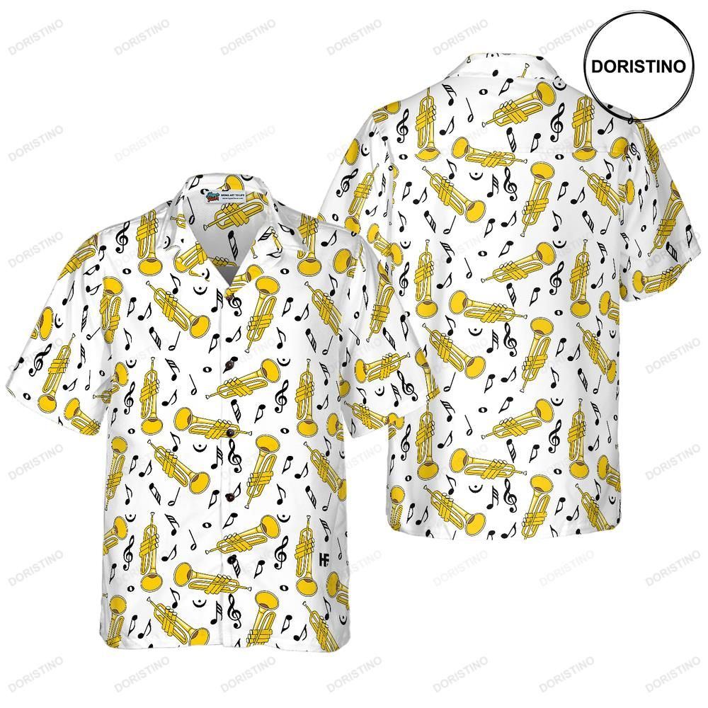 Trumpet Seamless Pattern For Men Awesome Hawaiian Shirt