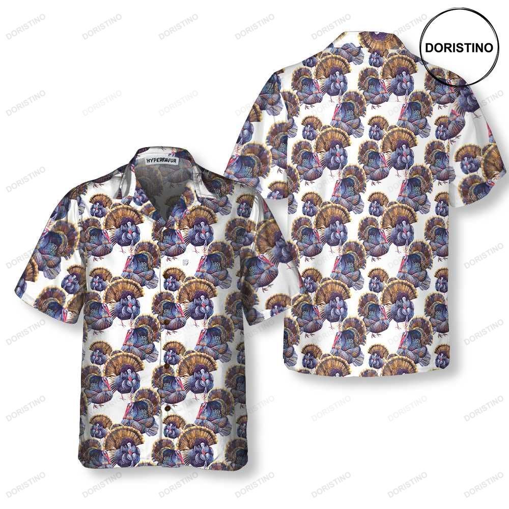 Turkey Chicken Pattern Funny Gobble Gift For Thanksgiving Day Awesome Hawaiian Shirt