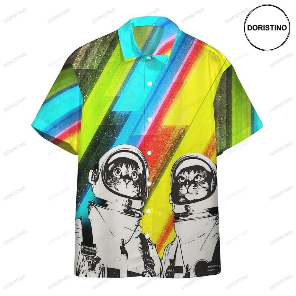 Two Spacecats Awesome Hawaiian Shirt