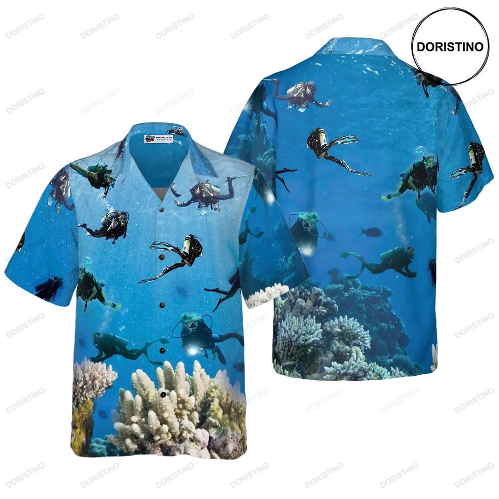 Under The Sea Scuba Diving Awesome Hawaiian Shirt