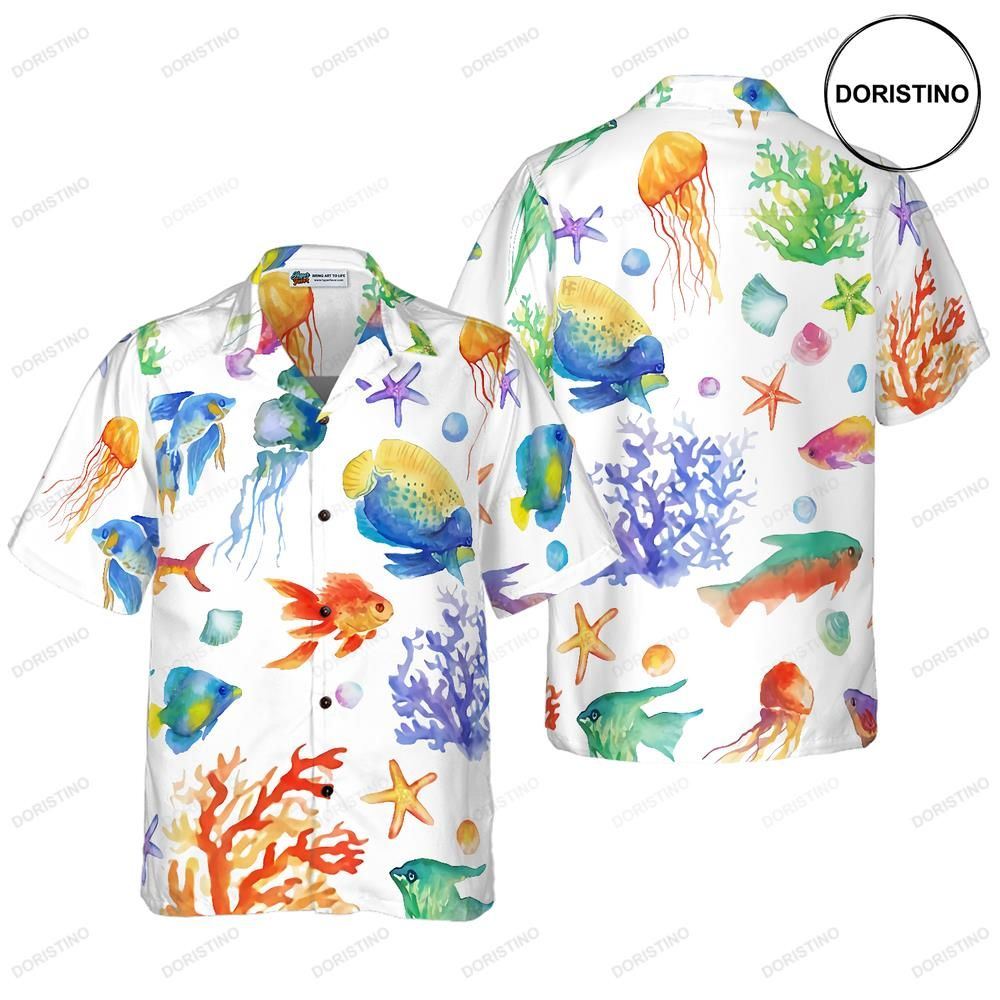 Under The Sea Watercolor Limited Edition Hawaiian Shirt