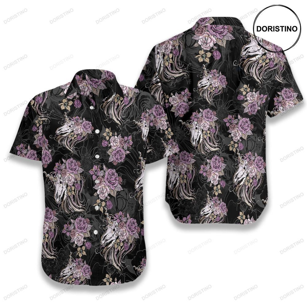 Unicorn Skull Flowers Limited Edition Hawaiian Shirt