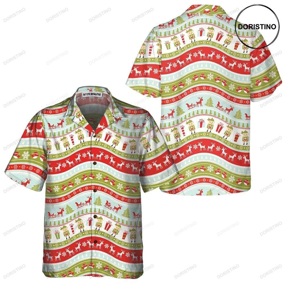 Vintage Christmas Elf Funny Christmas Best Xmas Gift Idea Hawaiian Shirt