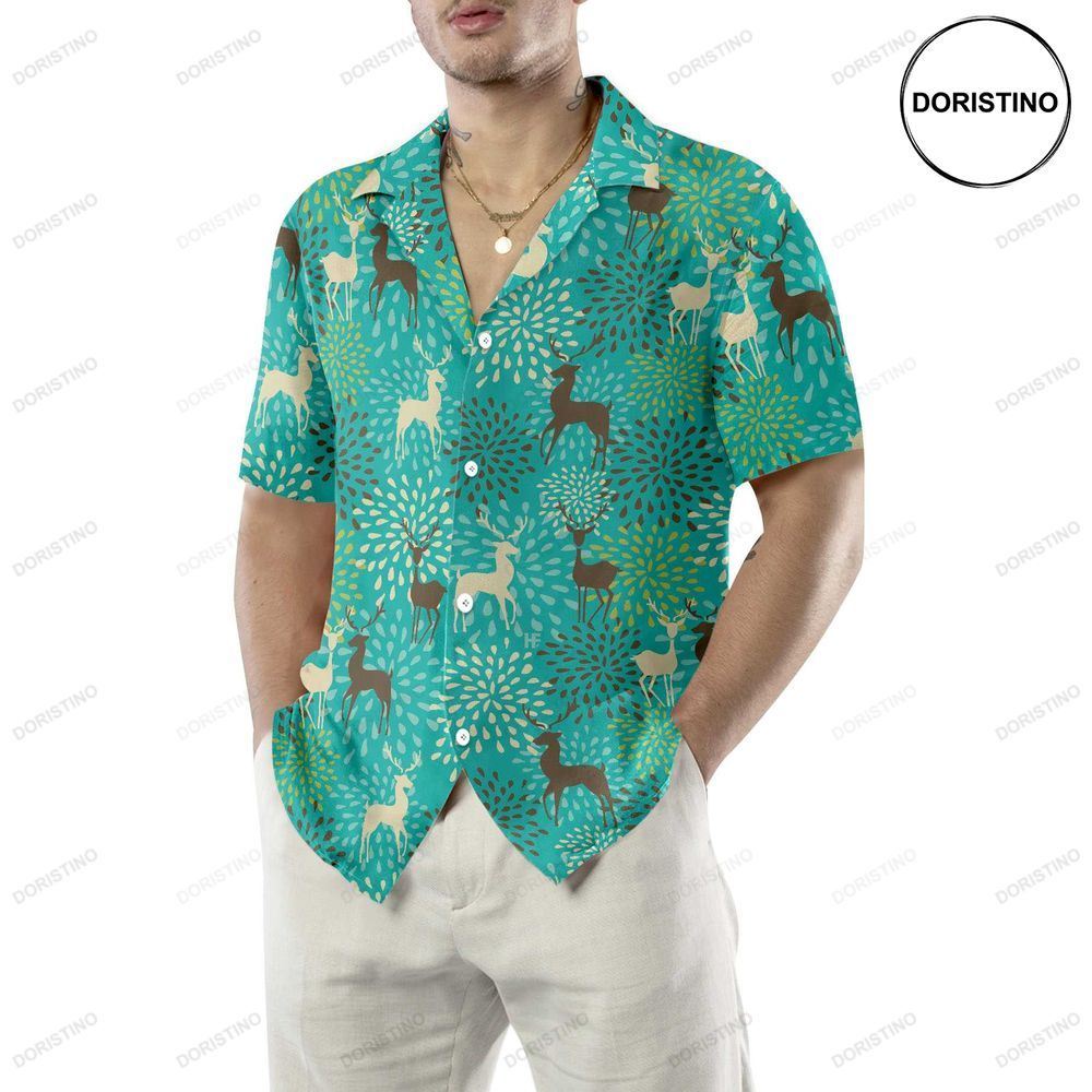 Vintage Christmas Reindeer Seamless Pattern Unique Gift For Christmas Limited Edition Hawaiian Shirt