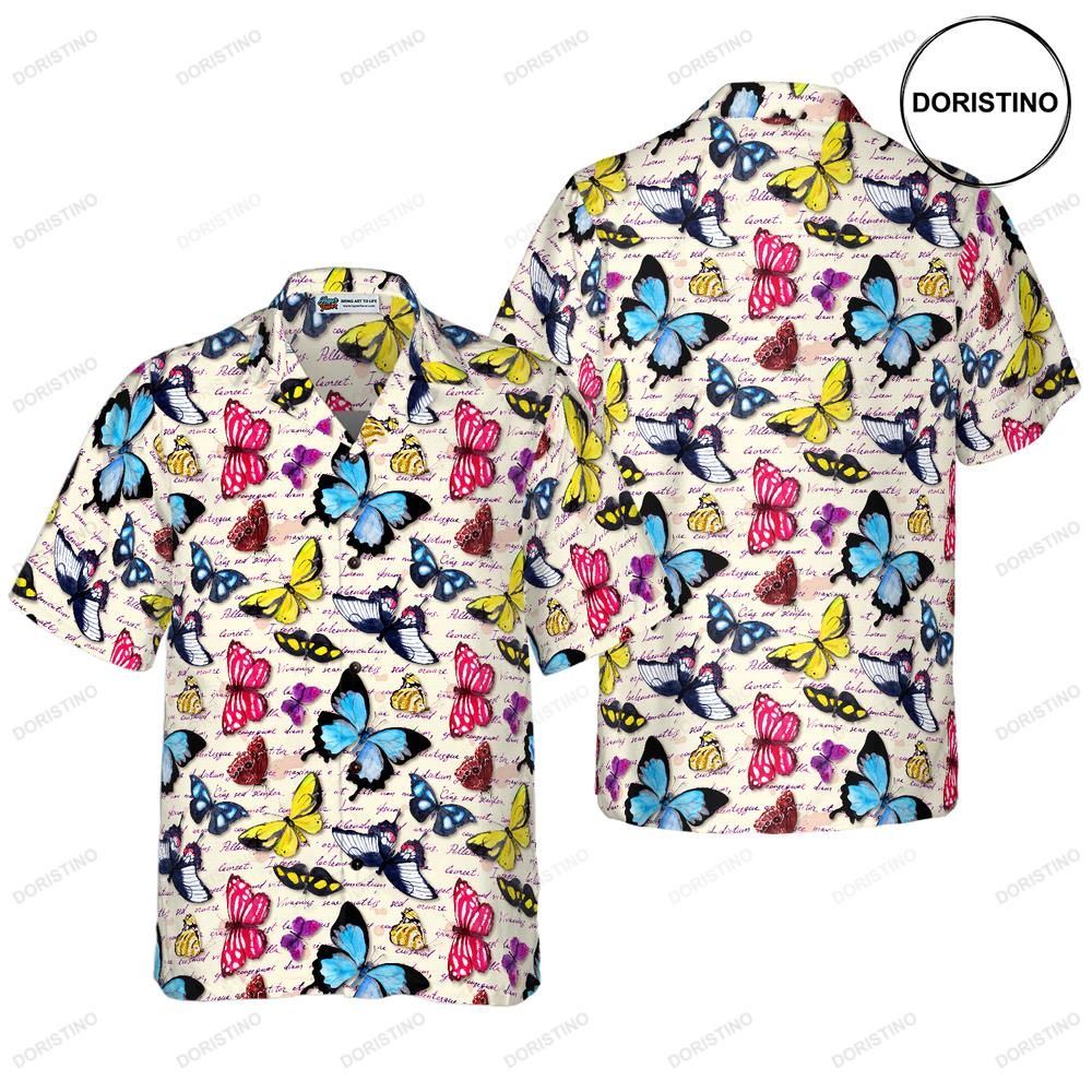 Vintage Exotic Butterflies Awesome Hawaiian Shirt
