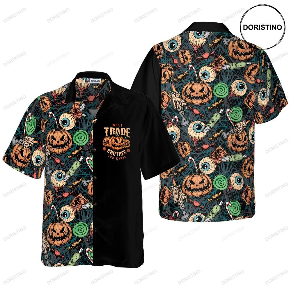 Vintage Halloween Scary Pumpkin Limited Edition Hawaiian Shirt