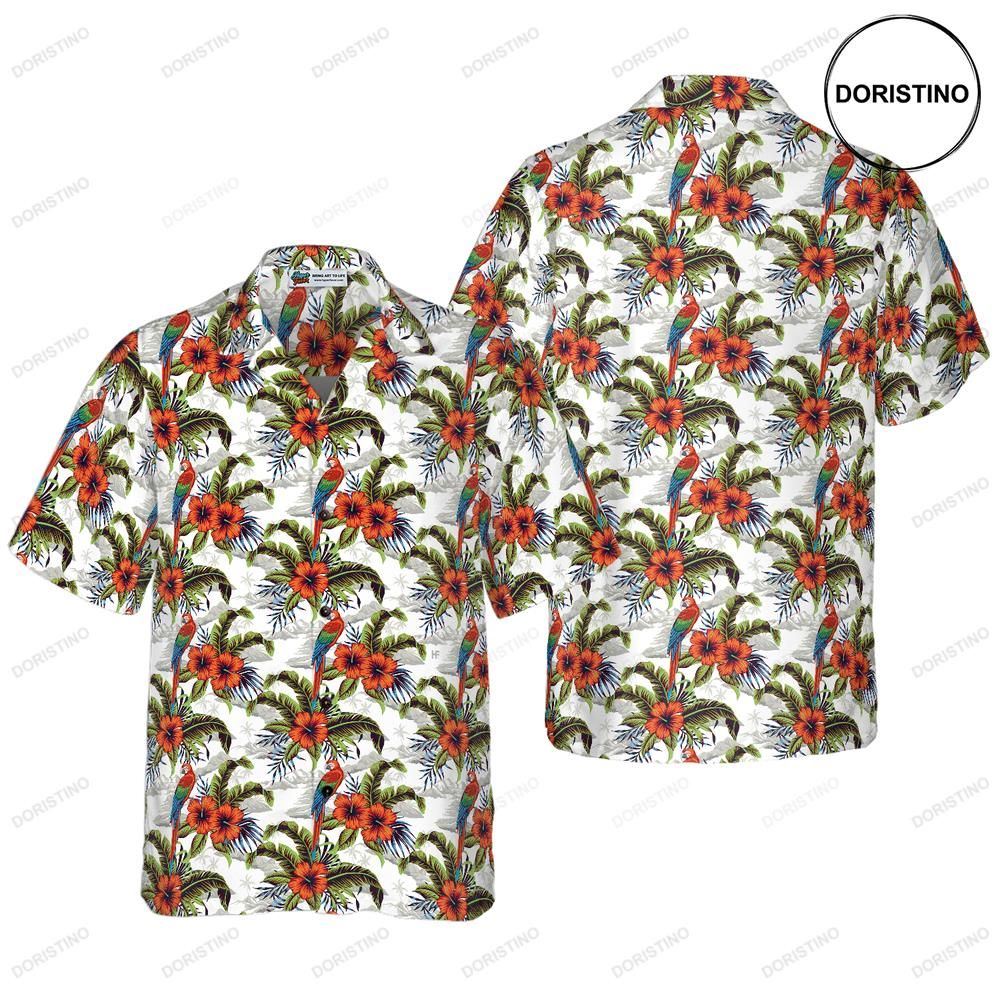 Vintage Macaw Parrot Island Awesome Hawaiian Shirt