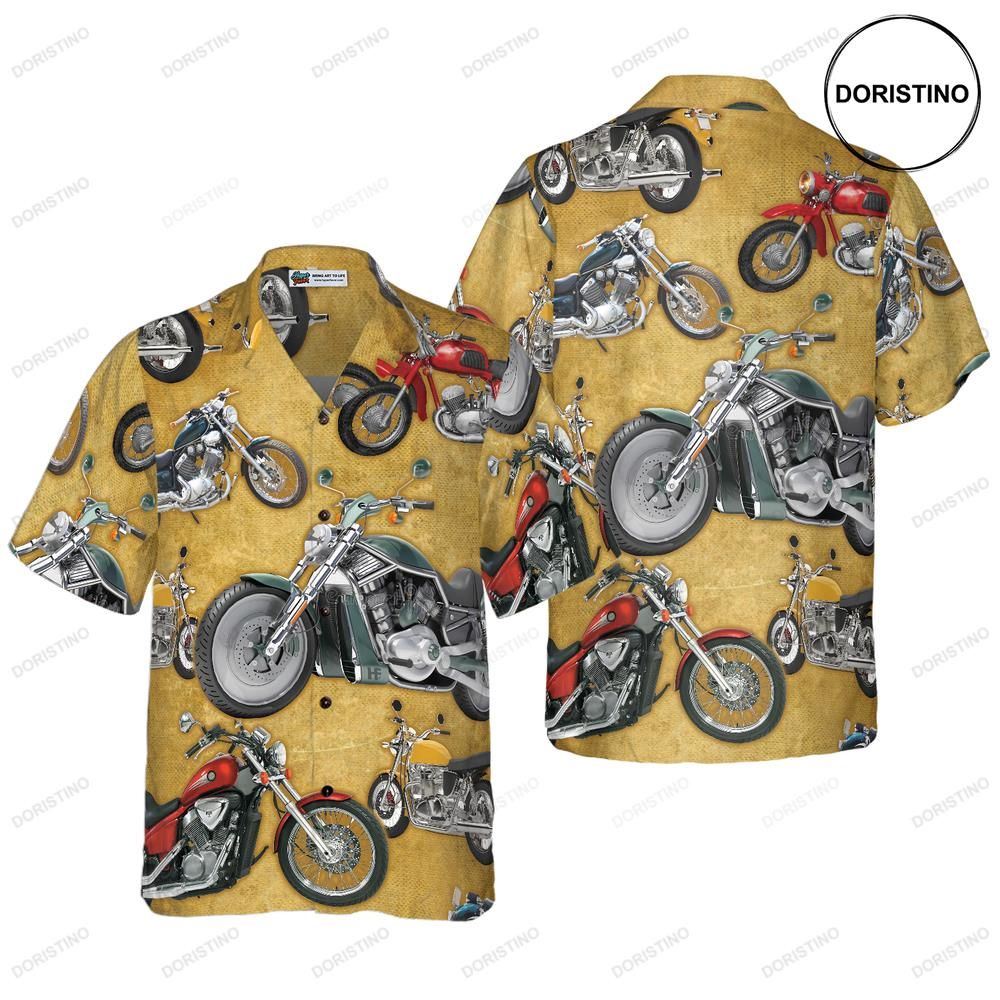 Vintage Motorcycle Awesome Hawaiian Shirt