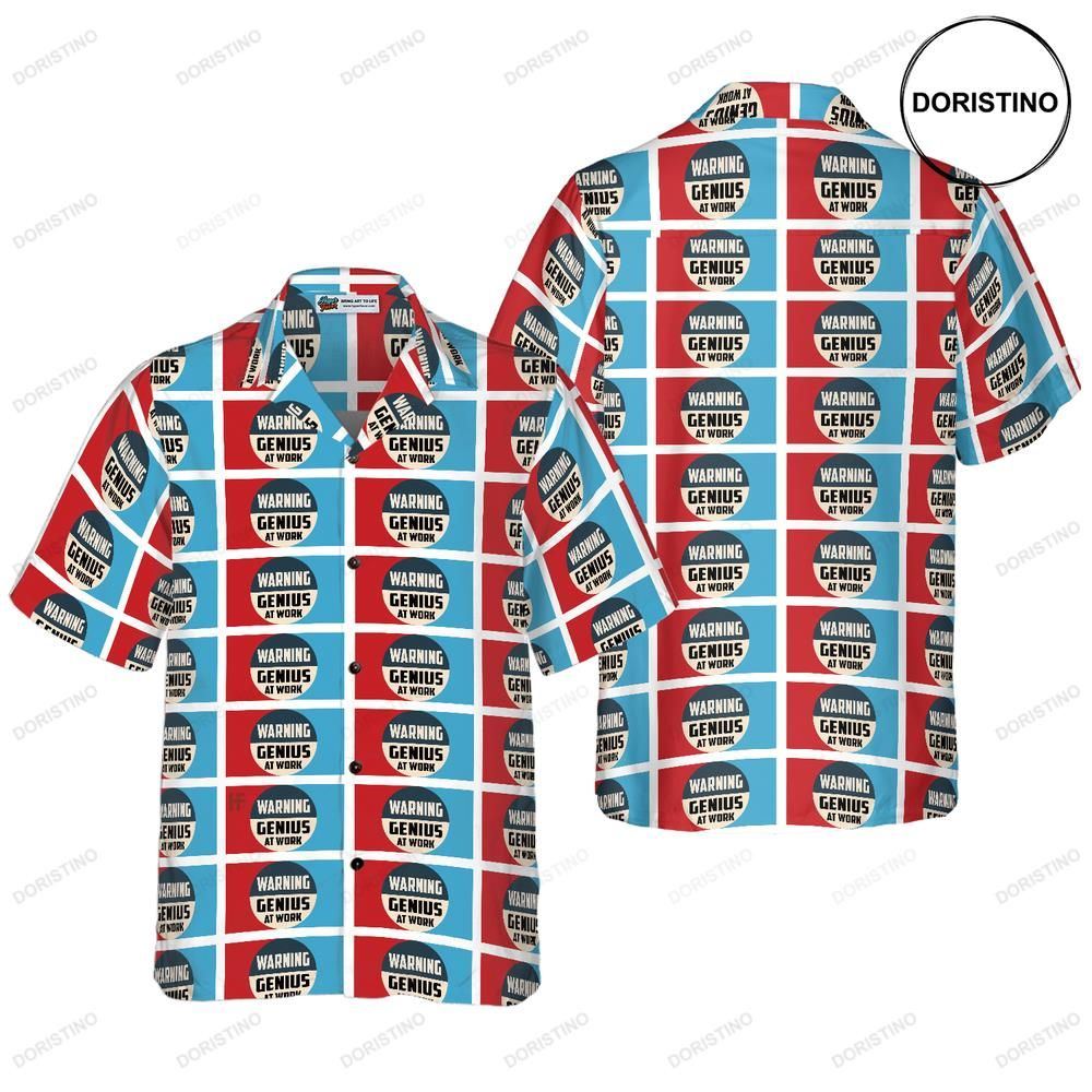 Warning Genius Work Vintage Limited Edition Hawaiian Shirt