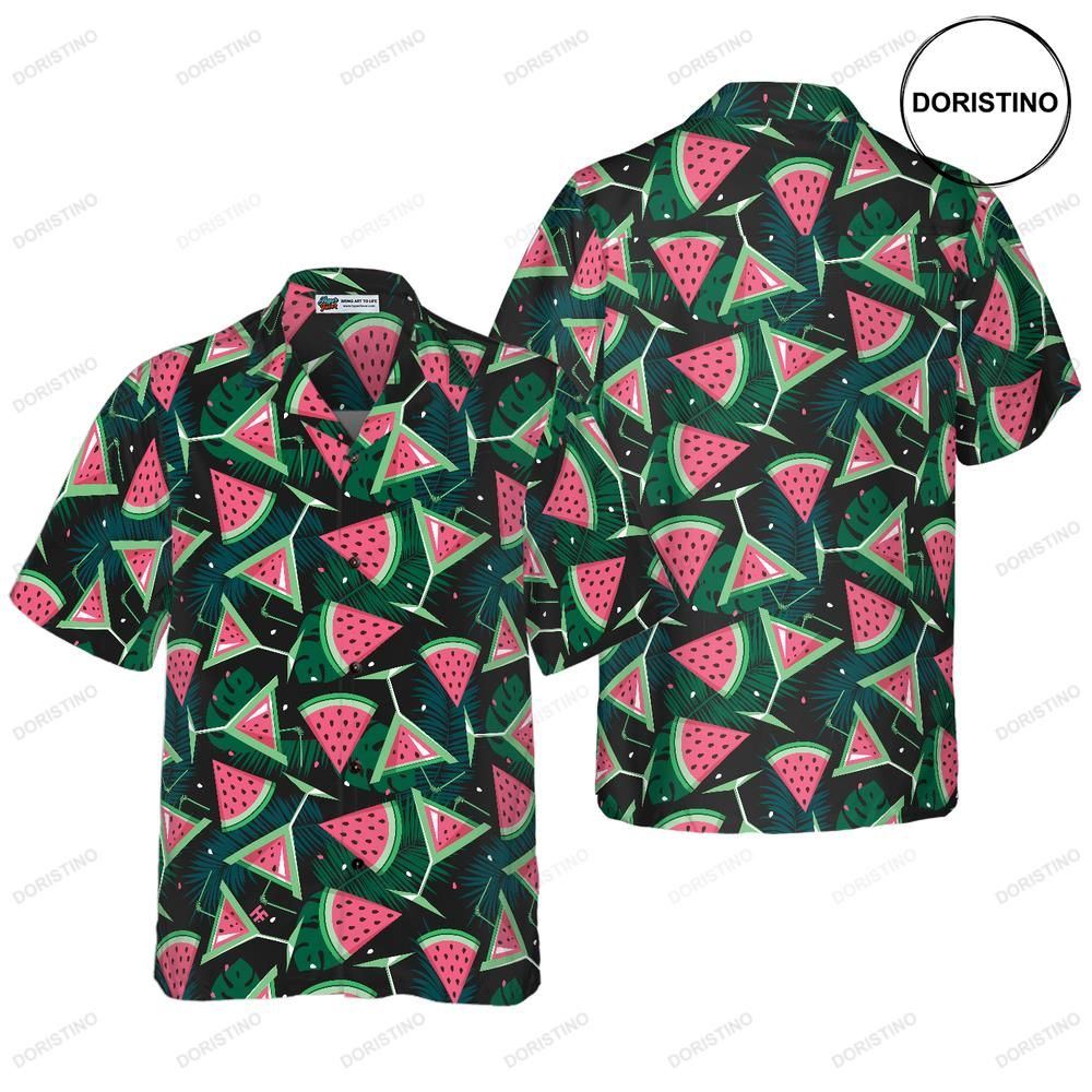 Watermelon Slices Cocktails Awesome Hawaiian Shirt