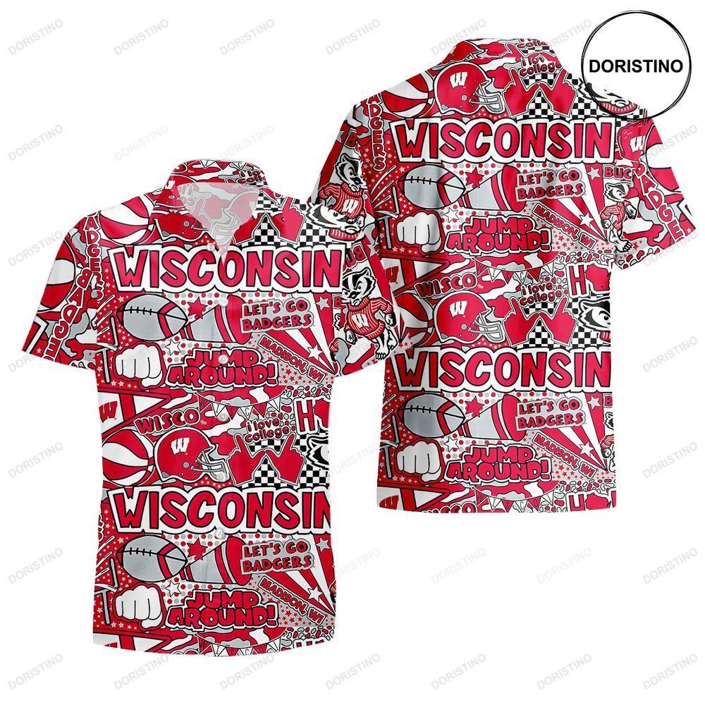 Wisconsin Badgers Football S Awesome Hawaiian Shirt