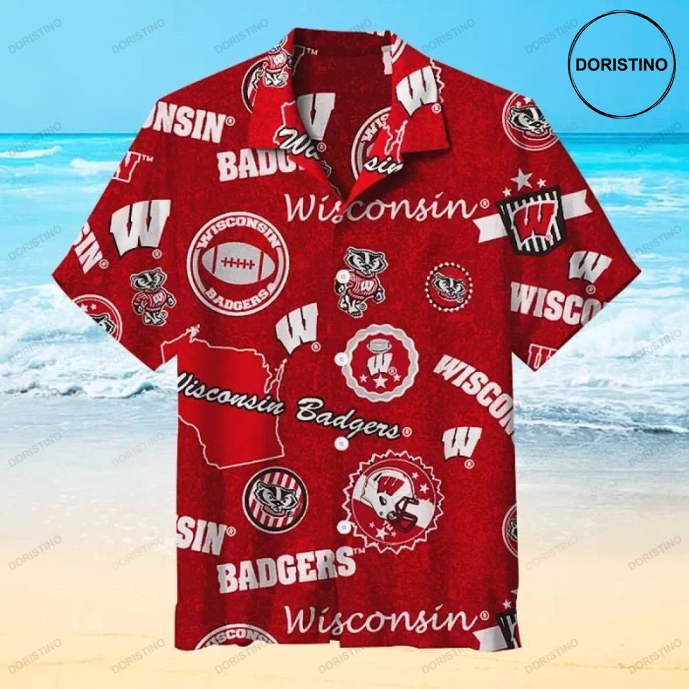 Wisconsin Badgers Vintage Summer Limited Edition Hawaiian Shirt