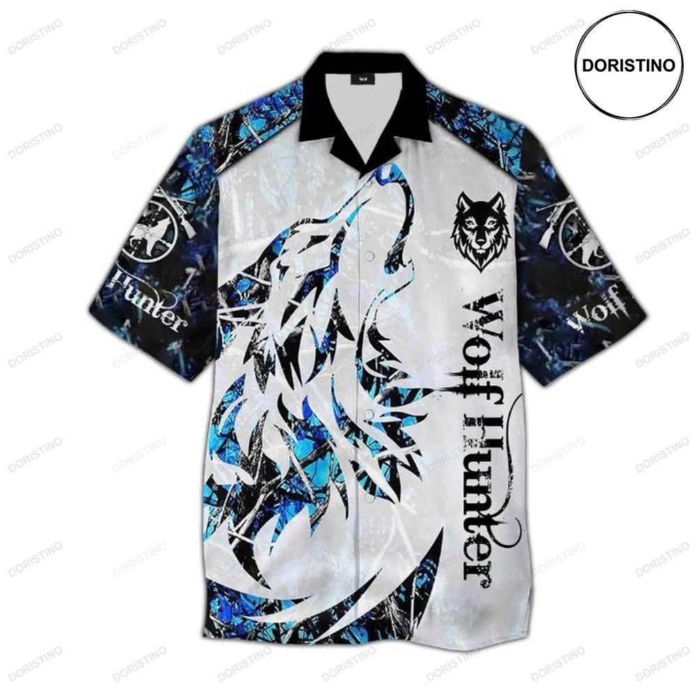 Wolf Hunter 3d Hawaii Hawaiian Shirt