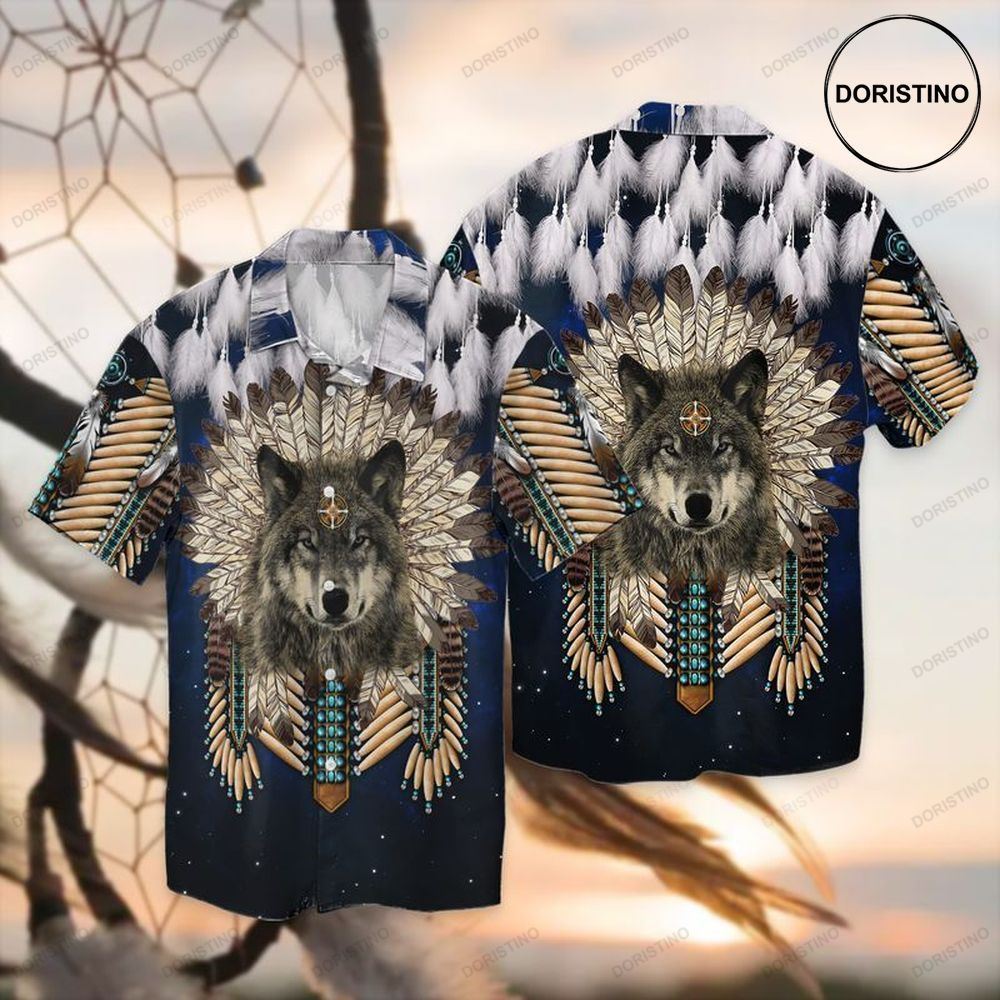 Wolf Native American Limited Edition Hawaiian Shirt