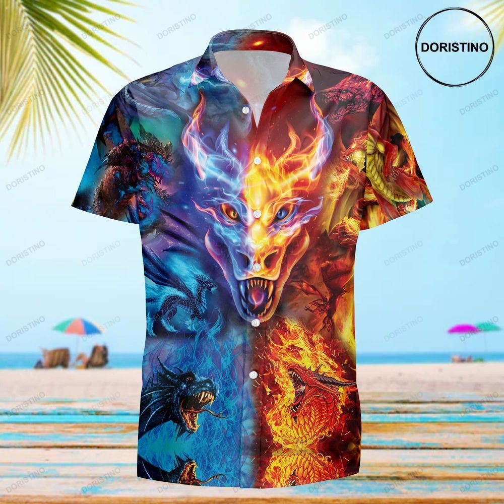 World Ends In Fire And Ice But Dragons Do Not Awesome Hawaiian Shirt