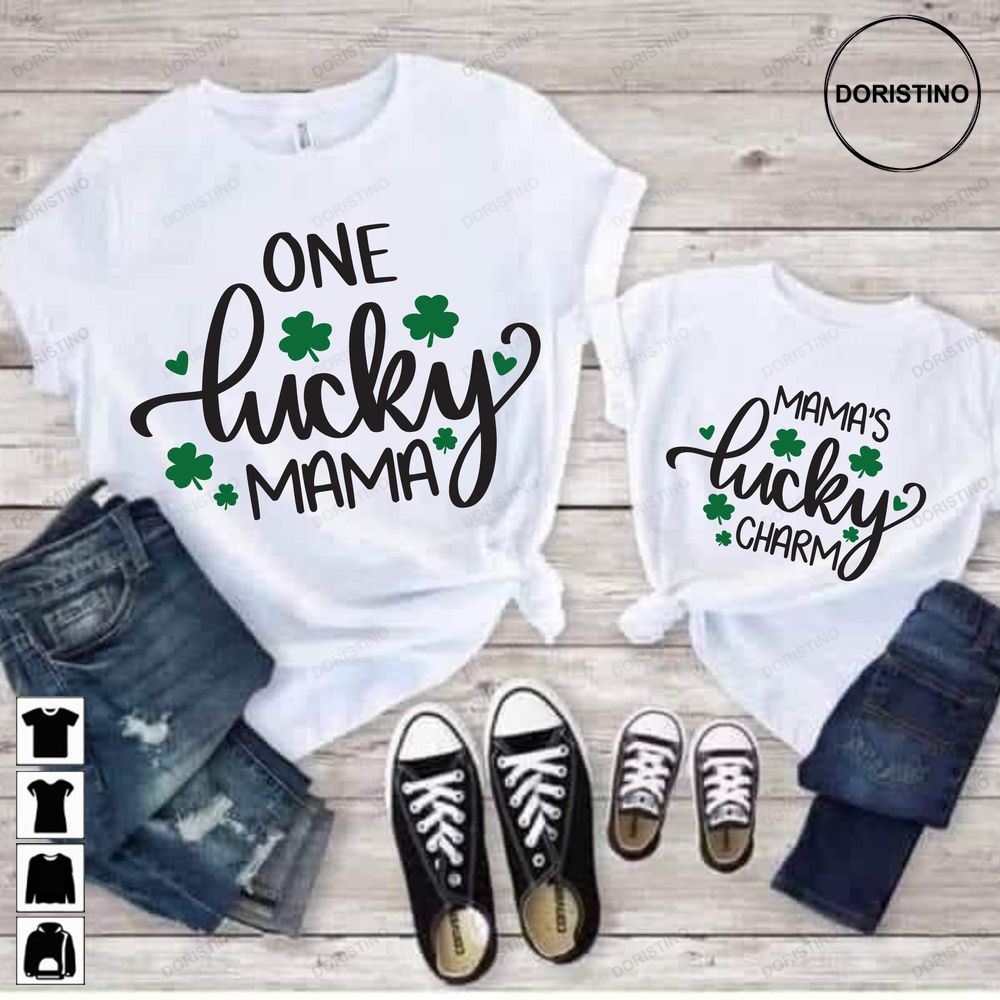 Lucky Mama And Lucky Charm Bundle Matching Lucky Awesome Shirts