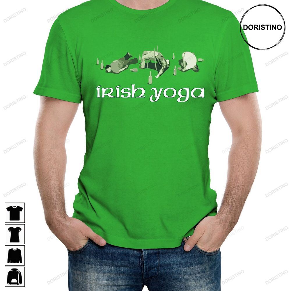 Mens Irish Yoga St Patricks Day Awesome Shirts