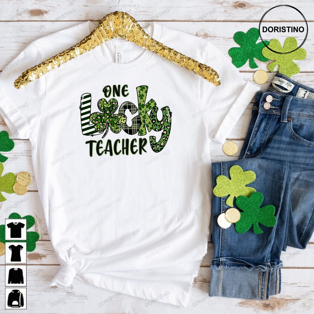 One Lucky Teacher Teacher St Patricks Day Awesome Shirts