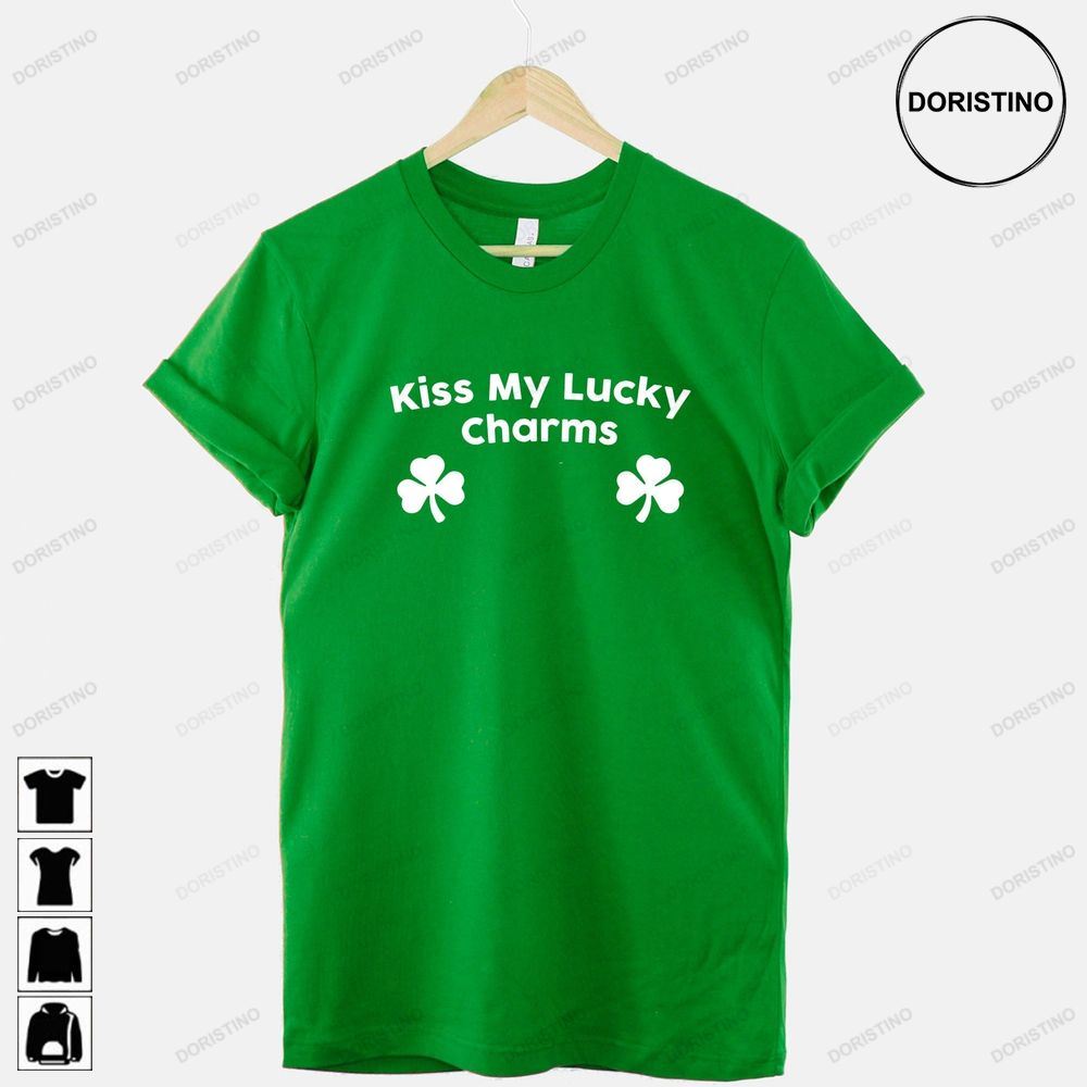 Saint Patricks Day Kiss My Lucky Charms Funny St Trending Style