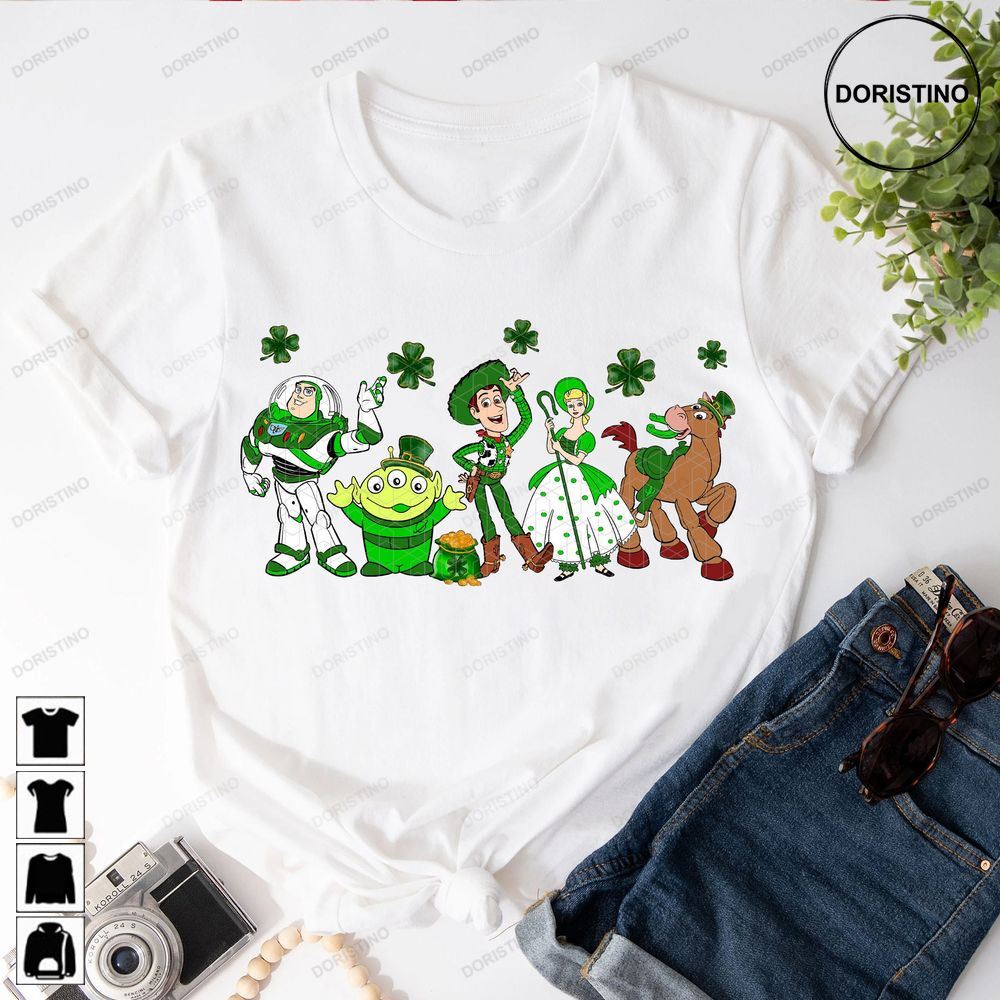 Toy Storyy Patricks Day Movie Lover Disneyy Limited Edition T-shirts