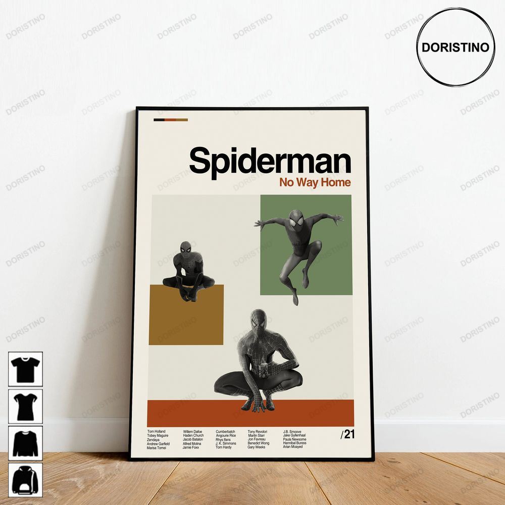 Spiderman No Way Home Marvel Retro Movie Minimalist Art Retro Modern Vintage Limited Edition Posters (No Frame)